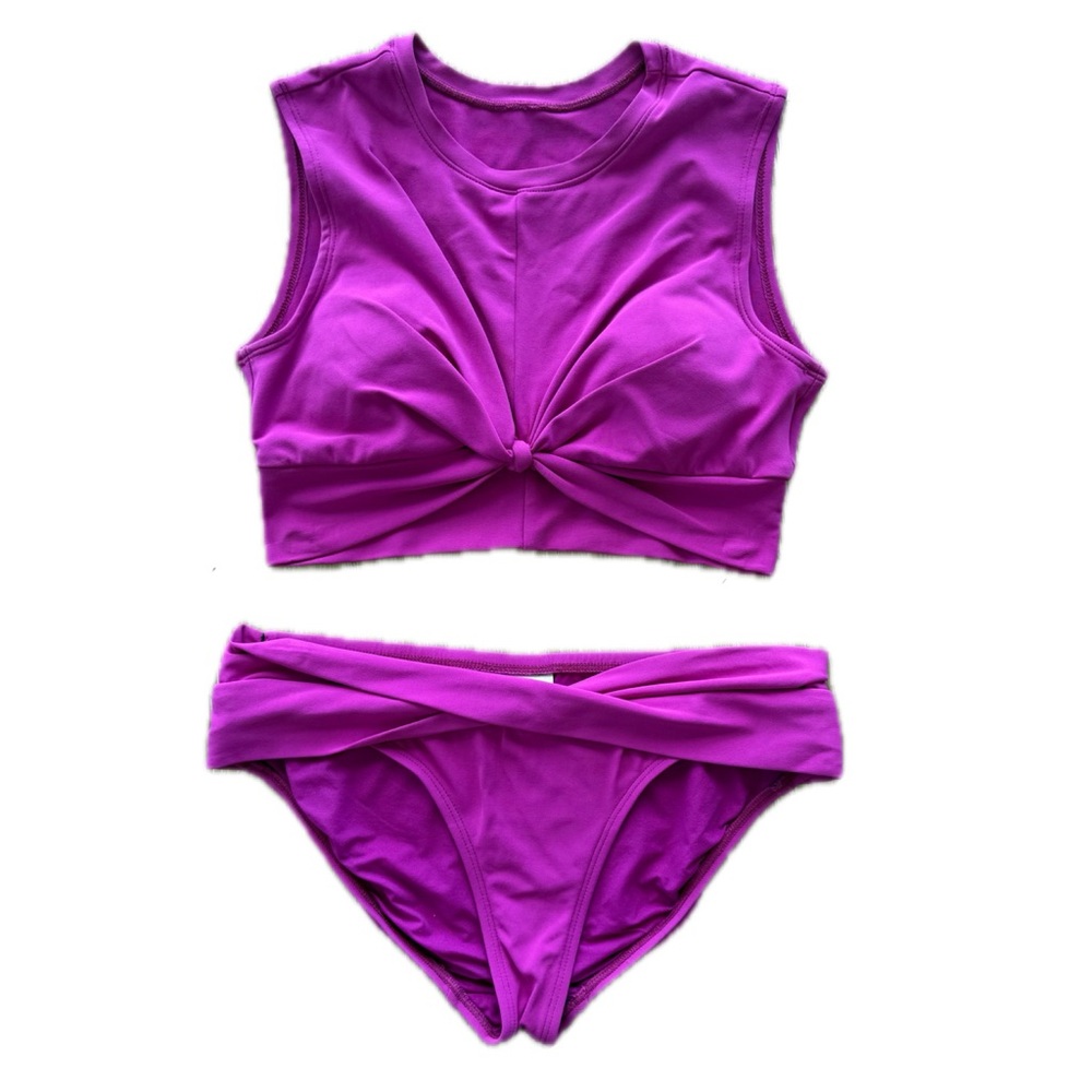 Robin Piccone Twist Front Two-Piece Swim Set